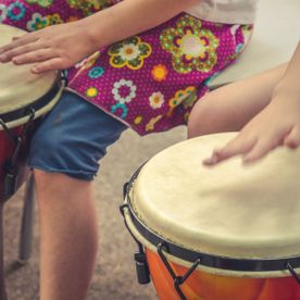 musiikki päiväkoti rummut